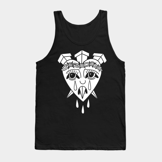 Crying Heart tattoo Tank Top by Snow.Walker.Art